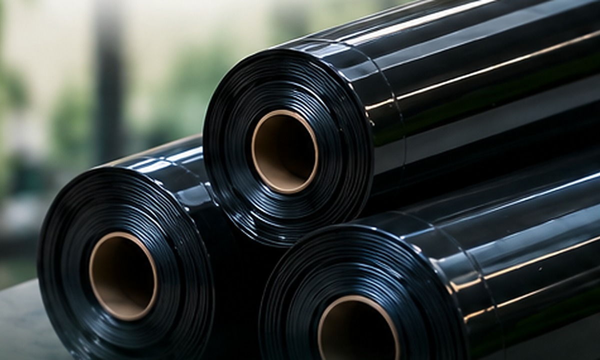 Black polythene sheet rolls