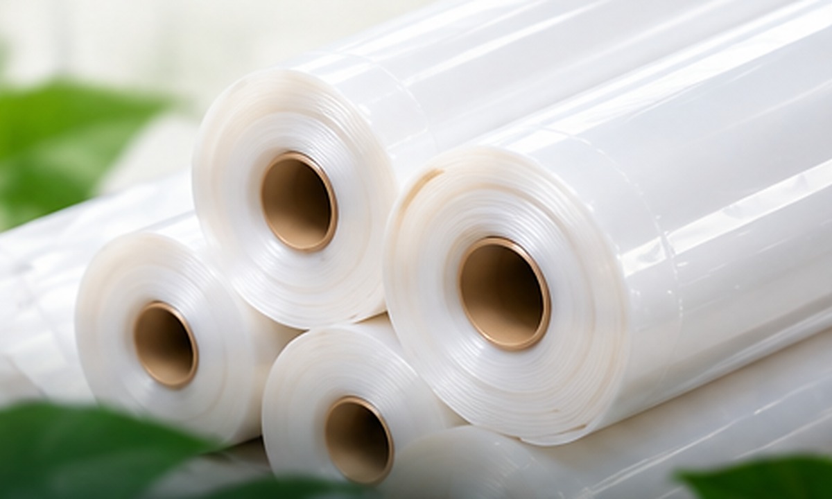 White polythene sheet rolls